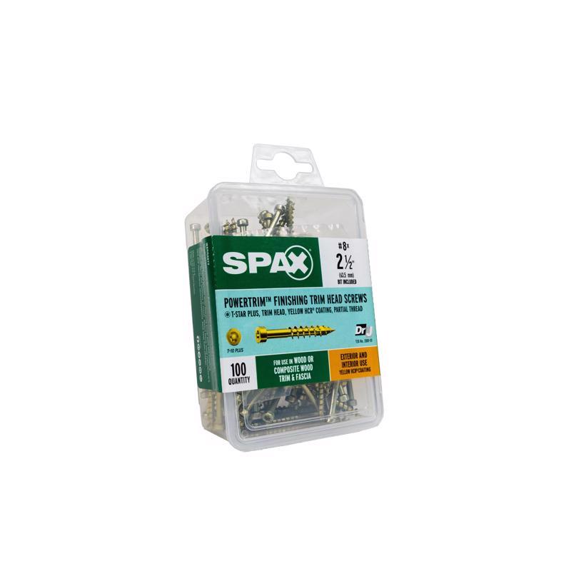 SPAX PowerTrim No. 8 in. X 2-1/2 in. L Star Round Head Serrated Trim Screws
