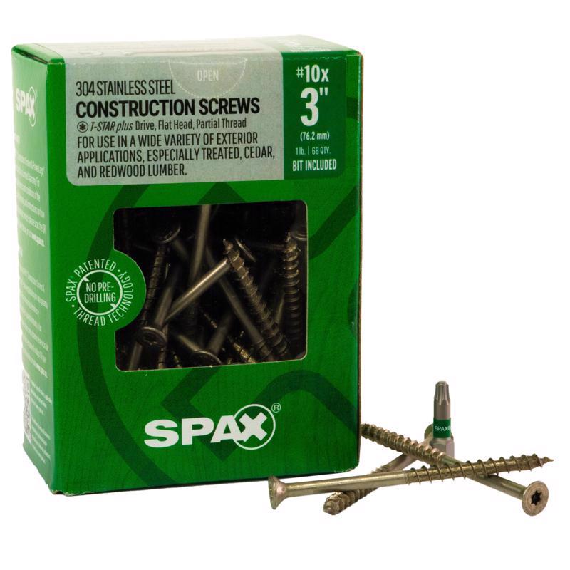SPAX Multi-Material No. 10 Label X 3 in. L Star Flat Head Serrated Con ...