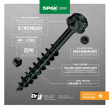 SPAX PowerLags 1/4 in. in. X 6 in. L Hex Drive Hex Washer Head Serrated Structural Screws