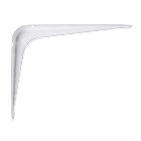 Hampton White Steel Shelf Bracket 18 Ga. 6 in. L 100 lb, Pack of 10