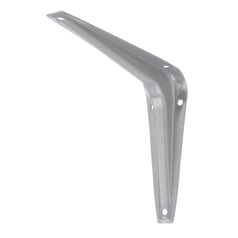 Hampton Gray Steel Shelf Bracket 18 Ga. 6 in. L 100 lb, Pack of 10