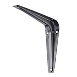 Hampton Black Steel Shelf Bracket 18 Ga. 6 in. L 100 lb, Pack of 10
