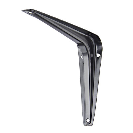 Hampton Black Steel Shelf Bracket 18 Ga. 6 in. L 100 lb, Pack of 10