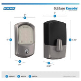 Schlage Encode Satin Nickel Metal Wi-Fi Deadbolt