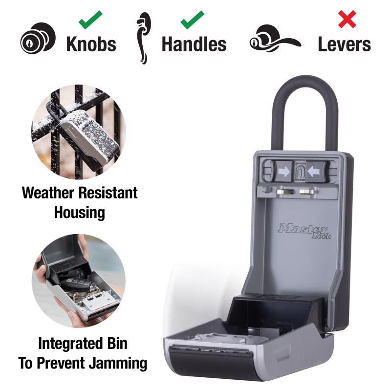 Master lock 5.4 in. H X 3 in. W X 5 in. L Metal 4-Digit Combination Lock Box