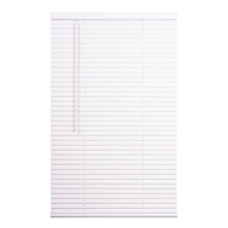 Living Accents Vinyl 1 in. Mini-Blinds 25 in. W X 72 in. H White Cordless