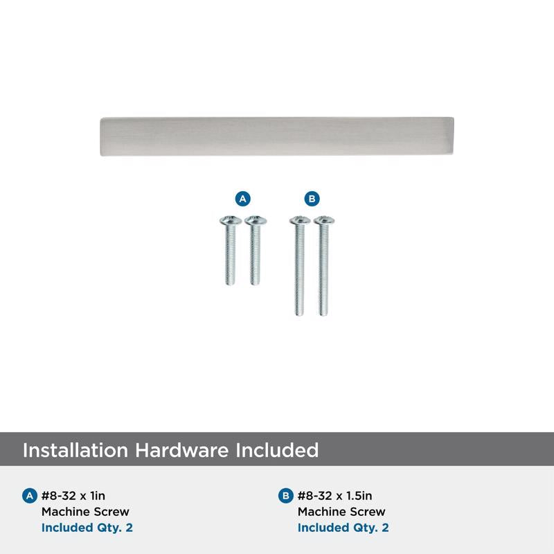 Amerock Contemporary Bar Cabinet Pull 3 in. Satin Nickel Silver 1 pk