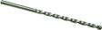 Irwin 326007 Rotary Hammer Drill Bit, 1/4 in Dia, 12 in OAL, Percussion, Twist Flute, 2-Flute, 1/4 in Dia Shank