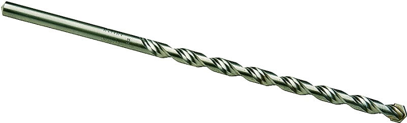 Irwin 326007 Rotary Hammer Drill Bit, 1/4 in Dia, 12 in OAL, Percussion, Twist Flute, 2-Flute, 1/4 in Dia Shank