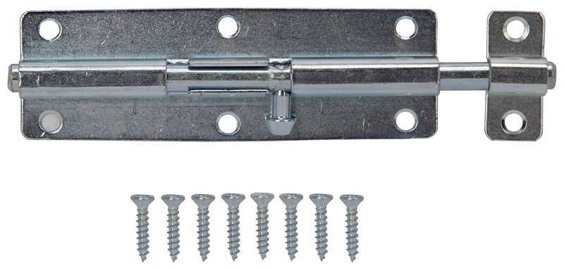 ProSource CL-701-PS Barrel Bolt, 3/8 Dia in Bolt Head, 6 in L Bolt, Steel, Zinc Plated