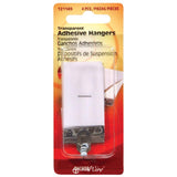 HILLMAN Transparent Adhesive Hangers 1-1/2 lb 4 pk, Pack of 10