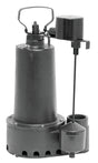 Superior Pump 92352 Sump Pump, 7.6 A, 120 V, 0.33 hp, 1-1/2 in Outlet, 60 gpm, Iron