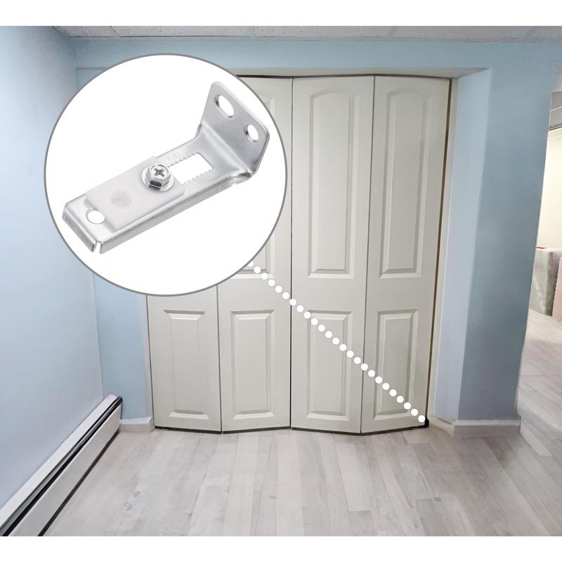 Ace Silver/White Steel Pivot Track Bracket 1 pc