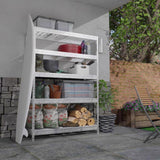 Ar Shelving Wire Heavy Duty 71 in. H X 47 in. W X 20 in. D Metal Shelving Unit