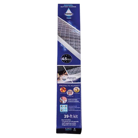 Rebel Gutter Guards 5 in. W X 39 ft. L Gray Aluminum Gutter Guard 13 pk