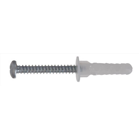 HILLMAN 1/4 in. D X 1-3/16 in. L Nylon Round Head Screw and Anchor 6 pc