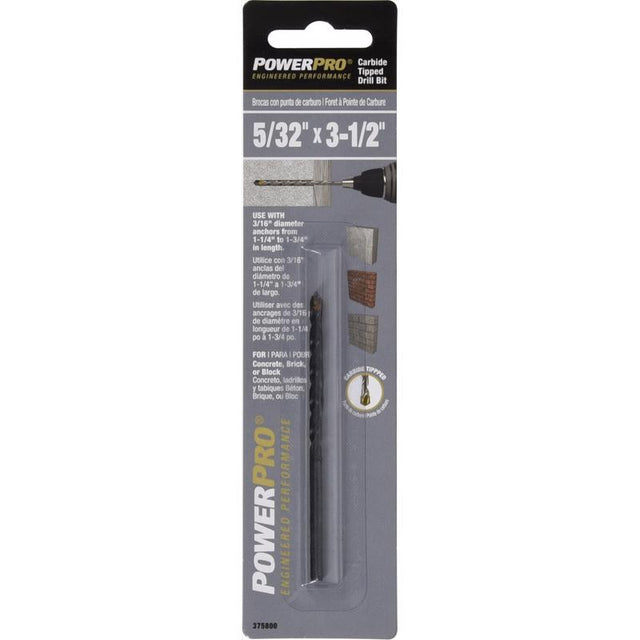 HILLMAN Power Pro 5/32 in. X 3-1/2 in. L Carbon Steel Drill Bit 1 pk