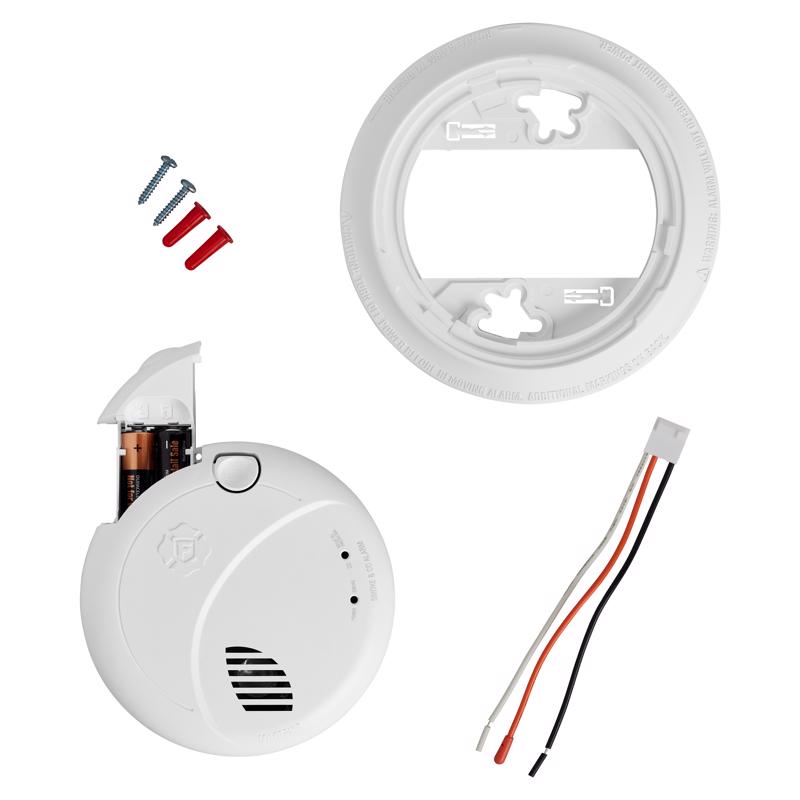 BRK Hard-Wired w/Battery Back-Up Photoelectric Smoke and Carbon Monoxide Detector w/Voice 6 pk