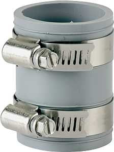 ProSource KJ-002 Coupling, 1 x 1 in, Any Drain Application that Uses Plastic, Cast Iron, Steel or Copper Drain Pipes