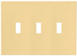 Eaton Wiring Devices PJS3V Wallplate, 4-7/8 in L, 6-3/4 in W, 3 -Gang, Polycarbonate, Ivory, High-Gloss