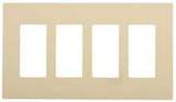 Eaton PJS Series PJS264LA Wallplate, 4-7/8 in L, 8.56 in W, 4-Gang, Polycarbonate, Light Almond, High-Gloss, Pack of 6