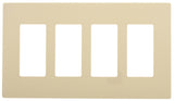 Eaton PJS Series PJS264LA Wallplate, 4-7/8 in L, 8.56 in W, 4-Gang, Polycarbonate, Light Almond, High-Gloss, Pack of 6