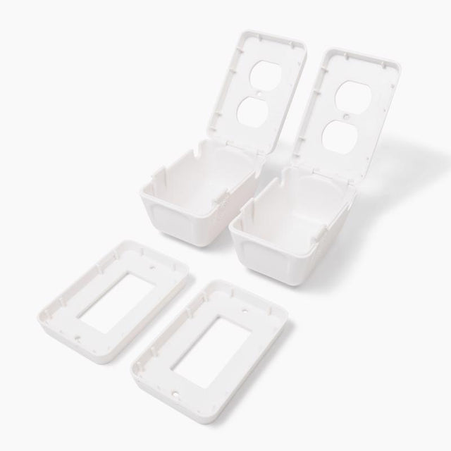 Regalo White Plastic Outlet Cover 2 pk