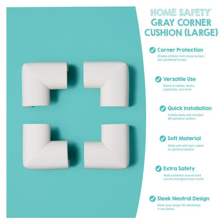 Regalo Gray Soft Rubber Corner Cushions 4 pk