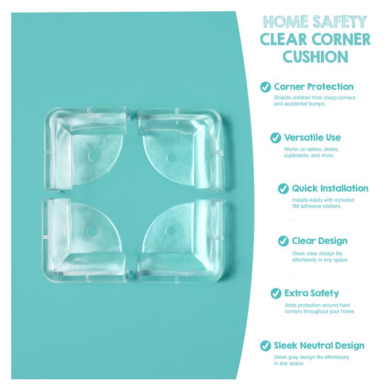 Regalo Clear Soft Rubber Corner Cushions 4 pk