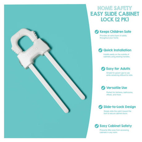 Regalo White Plastic Cabinet Locks 2 pk