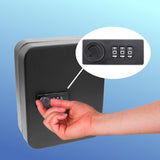 Lucky Line Black Steel Key Cabinet 12 in. 9.5 in. 3 in.