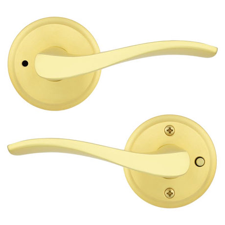 Kwikset Sedona Transitional Satin Brass Privacy Lever
