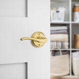 Kwikset Sedona Transitional Satin Brass Half-Dummy Lever