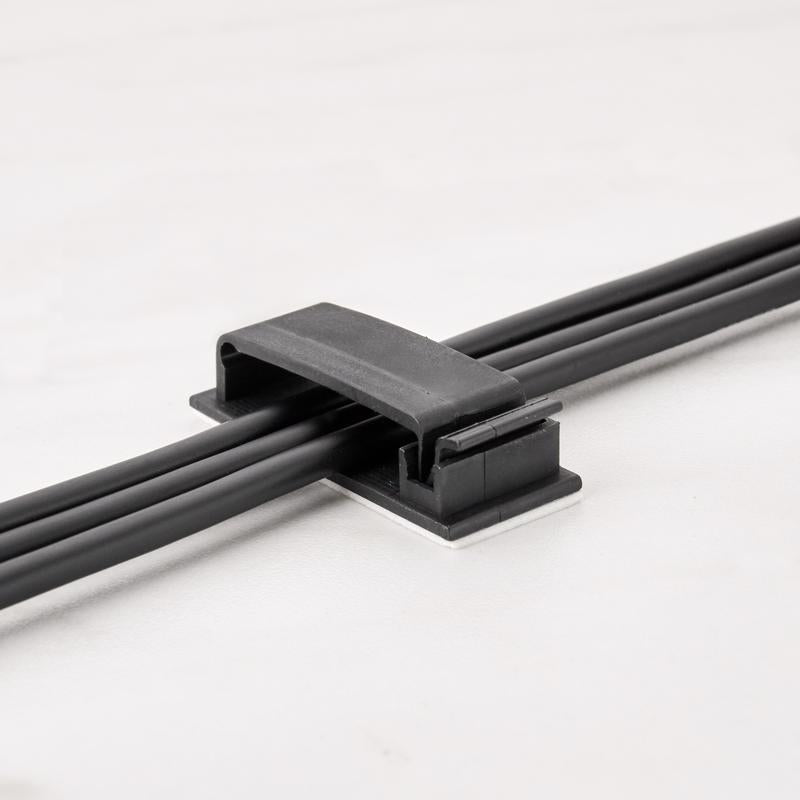 Wrap-It 3.38 in. L Black Plastic Cable Clip, Pack of 6