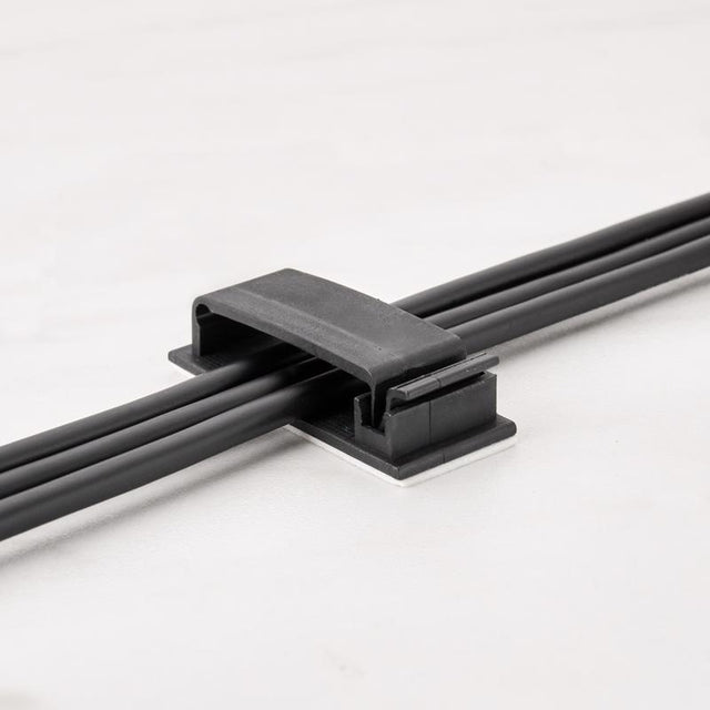 Wrap-It 3.38 in. L Black Plastic Cable Clip, Pack of 6