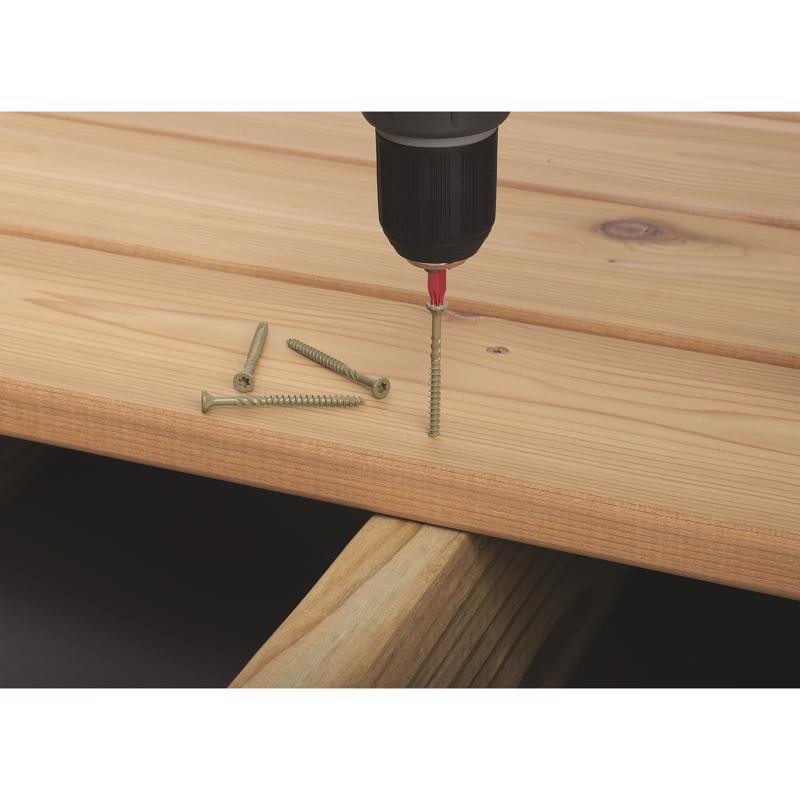 GRK Fasteners No. 8 in. X 2 in. L Star Climatek W-Cut Wood Screws 110 pk