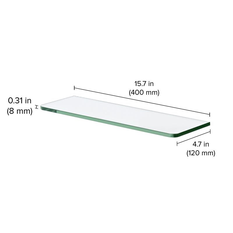 Dolle 0.31 in. H X 15.7 in. W X 4.7 in. D Clear Glass Shelf Board, Pack of 3