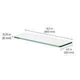 Dolle 0.31 in. H X 15.7 in. W X 4.7 in. D Clear Glass Shelf Board, Pack of 3
