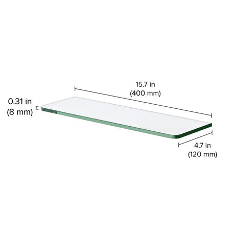 Dolle 0.31 in. H X 15.7 in. W X 4.7 in. D Clear Glass Shelf Board, Pack of 3