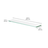 Dolle 0.31 in. H X 23.6 in. W X 4.7 in. D Clear Glass Shelf Board, Pack of 3