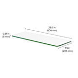 Dolle 0.31 in. H X 23.6 in. W X 7.9 in. D Clear Glass Shelf Board, Pack of 3