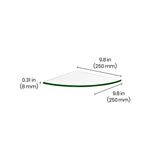 Dolle 0.31 in. H X 9.8 in. W X 9.8 in. D Clear Glass Corner Shelf, Pack of 3