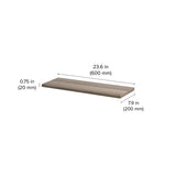 Dolle Lite .75 in. H X 23.6 in. W X 7.9 in. D Driftwood Wood Shelf Board, Pack of 2