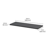Dolle Lite .75 in. H X 23.6 in. W X 7.9 in. D Black Wood Shelf Board, Pack of 2