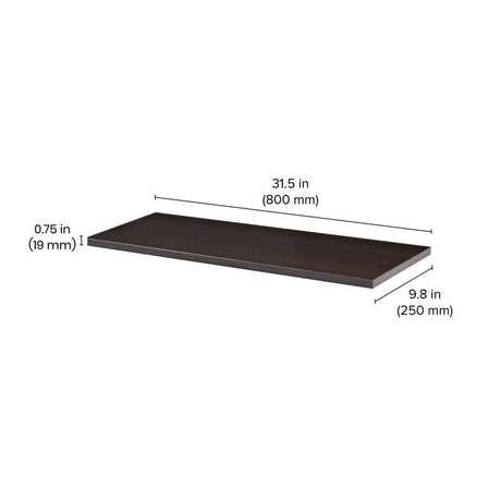 Dolle Lite .75 in. H X 31.5 in. W X 9.8 in. D Espresso Wood Shelf Board, Pack of 2