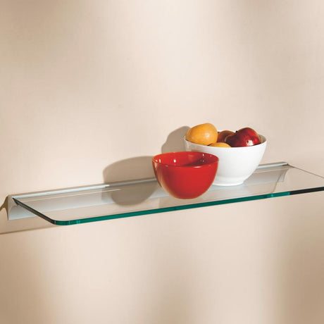 Dolle Glassline 0.31 in. H X 23.6 in. W X 5.9 in. D Clear Glass Shelf, Pack of 3