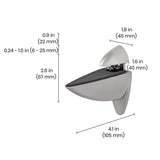 Dolle Ara 4.5 in. H X 1.8 in. W X 4.1 in. D Silver Metal Shelf Clips, Pack of 4