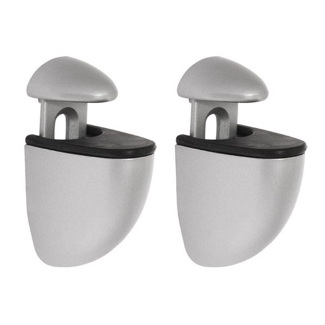 Dolle Jam 3 in. H X 1 in. W X 1.6 in. D Silver Metal Shelf Clips, Pack of 5