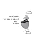 Dolle Jam 3 in. H X 1 in. W X 1.6 in. D Silver Metal Shelf Clips, Pack of 5