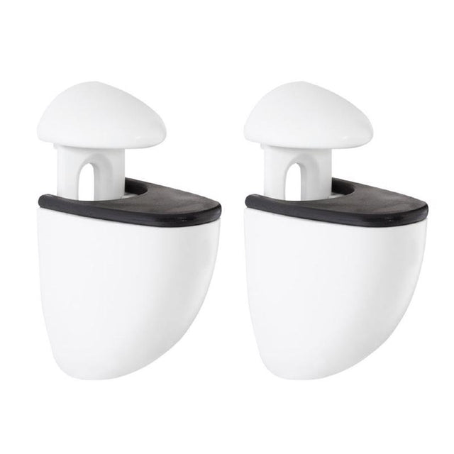 Dolle 3 in. H X 1 in. W X 1.6 in. D White Metal Shelf Clips, Pack of 5